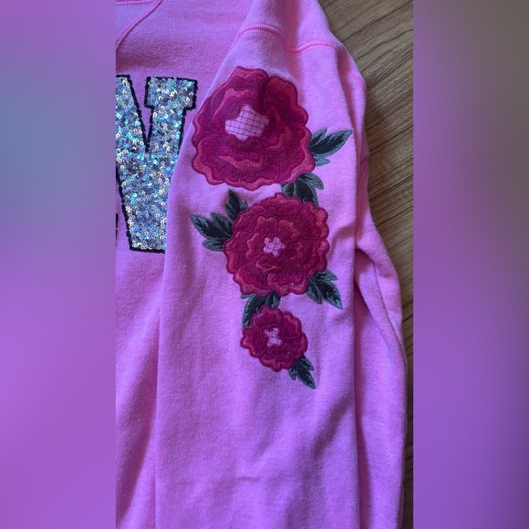 Victoria Secret PINK Rose bling crewneck - Picture 3 of 4